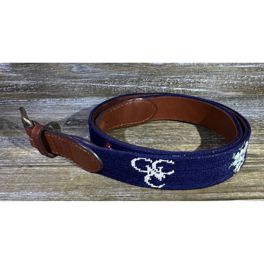 Smathers & Branson Country Club of North Carolina Pinehurst Needlepoint Belt 36